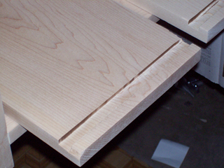 Close-up of the groove