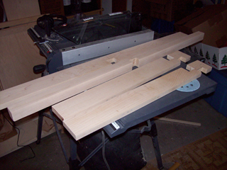 Final notched frame pieces