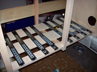 Rails installed in body