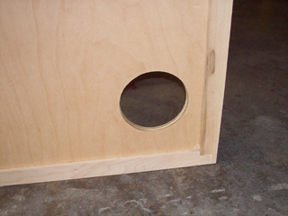 Closer view of fan holes