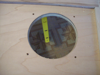 Closer view of fan mounting holes