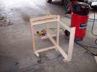 Top view of assembled skeleton from rear