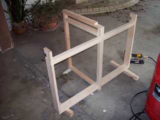 Top view of assembled skeleton from front