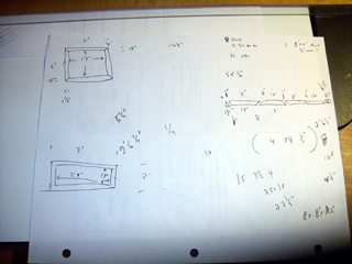Sketch developing the door details