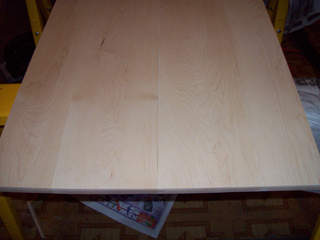 Another view of the completed top